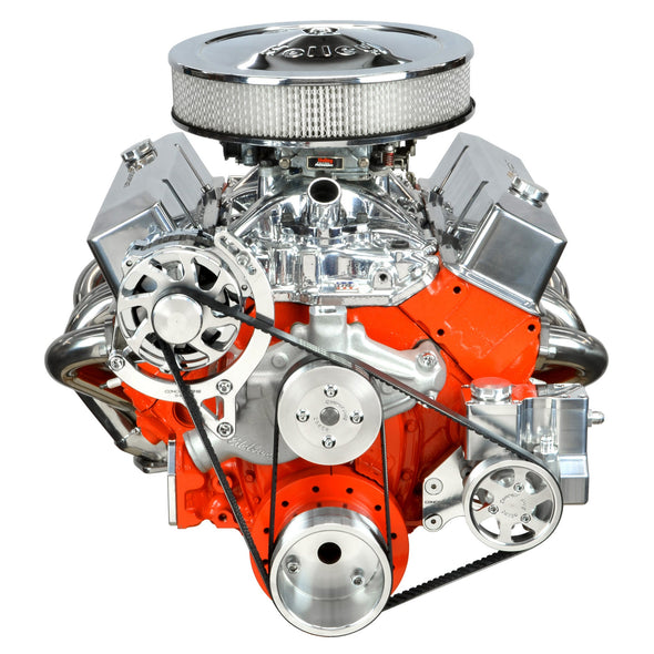 Concept One Pulley Systems: Chevy Small Block Basic Kit with Alternator and Power Steering, front view