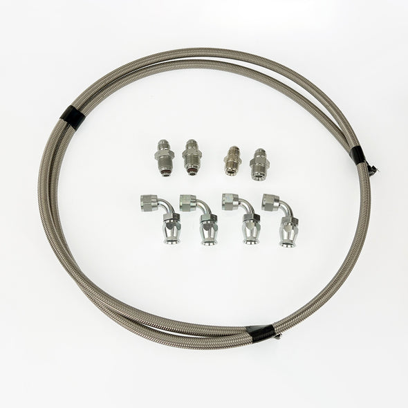 Power Steering Hose Kit Stainless -6AN | GM Steering Box to Type 2