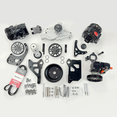 SB Chevy Serpentine Pulley Kit - Alternator, AC, Power Steering | Victory Series