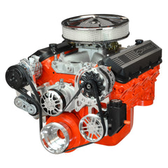 Concept One Pulley Systems: Chevy Big Block Driver Series Kit with Alternator, A/C and Power Steering, front view angle