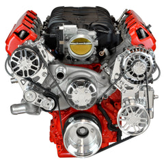 Concept One Pulley Systems: Chevy LT Victory Series Kit with Alternator, A/C and Power Steering, front view