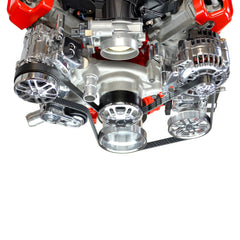 Concept One Pulley Systems: Chevy LT Victory Series Kit with Alternator, A/C and Power Steering, top view