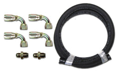 Power Steering Hose Kit Black AQP -6AN 6ft | GM Steering Box to Type 2